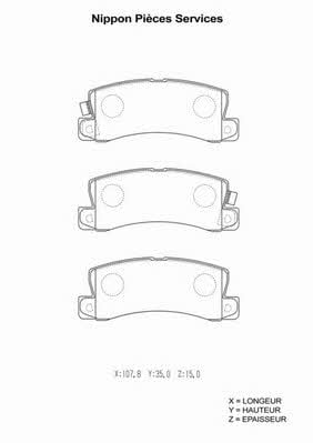 Nippon pieces T361A16 Brake Pad Set, disc brake T361A16: Buy near me in Poland at 2407.PL - Good price!