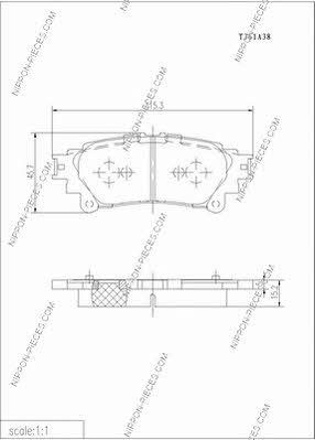 Nippon pieces T361A38 Brake Pad Set, disc brake T361A38: Buy near me in Poland at 2407.PL - Good price!