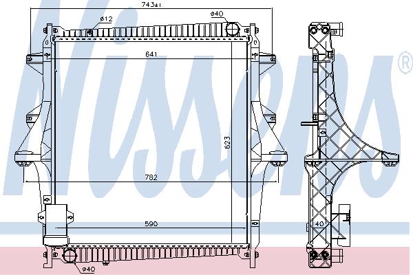 Nissens 637875 Radiator, engine cooling 637875: Buy near me in Poland at 2407.PL - Good price!