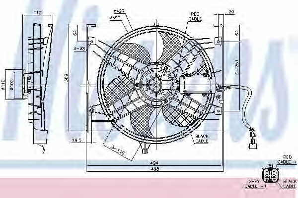 Nissens 85652 Hub, engine cooling fan wheel 85652: Buy near me in Poland at 2407.PL - Good price!