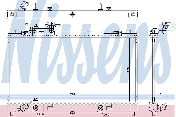 Nissens 68550 Chłodnica, układ chłodzenia silnika 68550: Atrakcyjna cena w Polsce na 2407.PL - Zamów teraz!