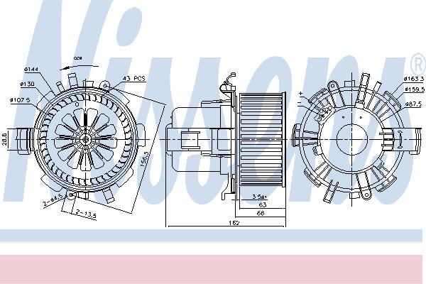 Nissens 87180 Fan assy - heater motor 87180: Buy near me in Poland at 2407.PL - Good price!