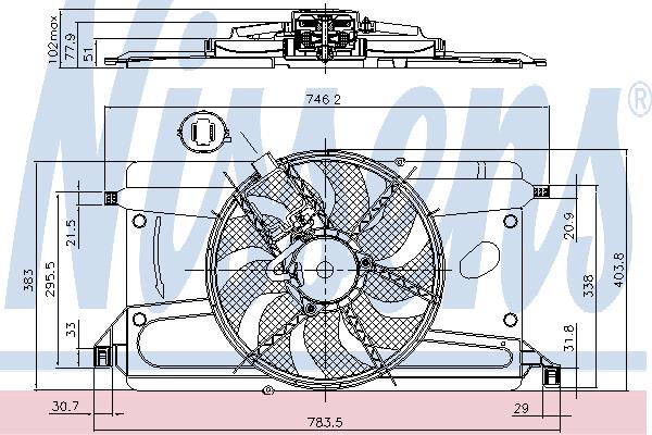 Nissens 85697 Hub, engine cooling fan wheel 85697: Buy near me in Poland at 2407.PL - Good price!