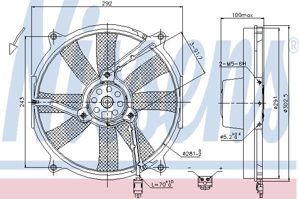 Nissens 85701 Hub, engine cooling fan wheel 85701: Buy near me in Poland at 2407.PL - Good price!