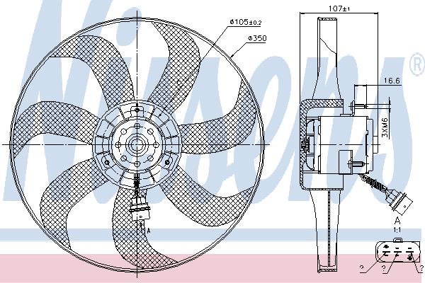 Nissens 85725 Hub, engine cooling fan wheel 85725: Buy near me at 2407.PL in Poland at an Affordable price!
