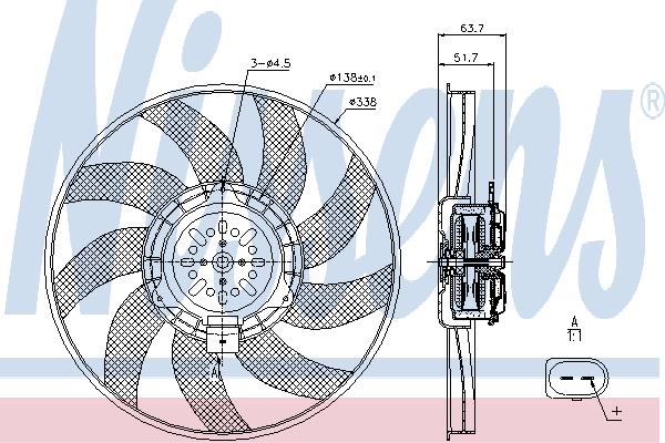 Nissens 85727 Hub, engine cooling fan wheel 85727: Buy near me in Poland at 2407.PL - Good price!