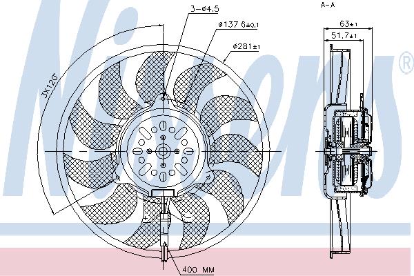 Nissens 85731 Hub, engine cooling fan wheel 85731: Buy near me in Poland at 2407.PL - Good price!
