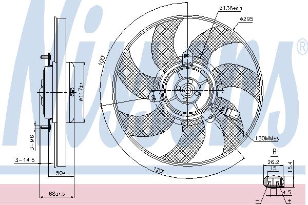 Nissens 85733 Hub, engine cooling fan wheel 85733: Buy near me at 2407.PL in Poland at an Affordable price!