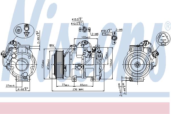 Nissens 89511 Compressor 89511: Buy near me at 2407.PL in Poland at an Affordable price!