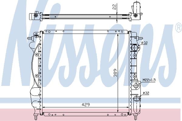 Nissens 63967A Radiator, engine cooling 63967A: Buy near me in Poland at 2407.PL - Good price!