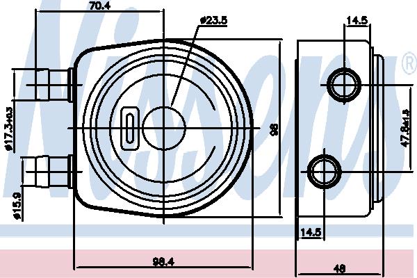 Nissens 90697 Oil cooler 90697: Buy near me in Poland at 2407.PL - Good price!