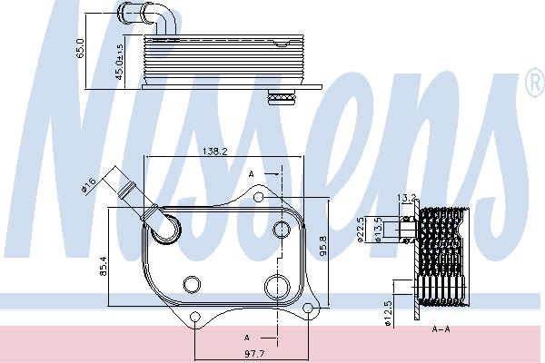 Nissens 90711 Oil cooler 90711: Buy near me in Poland at 2407.PL - Good price!