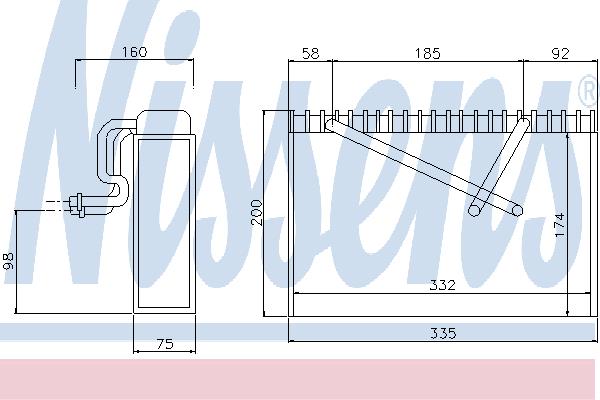 Nissens 92168 Air conditioner evaporator 92168: Buy near me in Poland at 2407.PL - Good price!