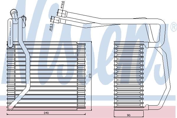 Nissens 92194 Air conditioner evaporator 92194: Buy near me in Poland at 2407.PL - Good price!