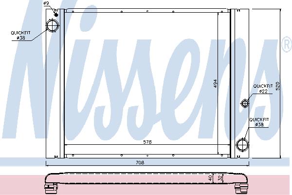 Nissens 64325 Radiator, engine cooling 64325: Buy near me in Poland at 2407.PL - Good price!