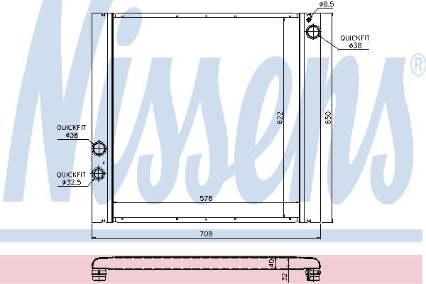 Nissens 64327 Radiator, engine cooling 64327: Buy near me in Poland at 2407.PL - Good price!