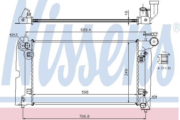 Nissens 64648A Kühler motorkühlung 64648A: Kaufen Sie zu einem guten Preis in Polen bei 2407.PL!