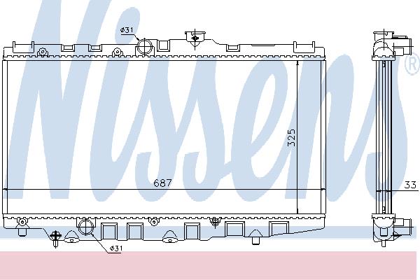 Nissens 64792 Радіатор охолодження двигуна 64792: Приваблива ціна - Купити у Польщі на 2407.PL!