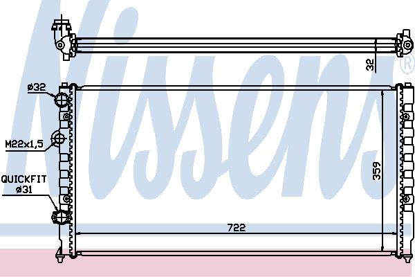 Nissens 65252 Radiator, engine cooling 65252: Buy near me in Poland at 2407.PL - Good price!