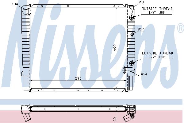 Nissens 65523A Kühler motorkühlung 65523A: Kaufen Sie zu einem guten Preis in Polen bei 2407.PL!