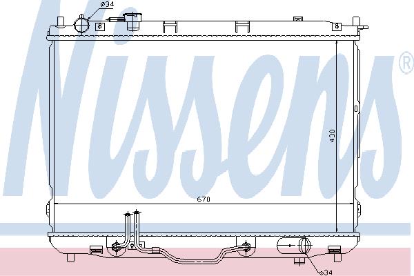 Nissens 66634 Radiator, engine cooling 66634: Buy near me in Poland at 2407.PL - Good price!