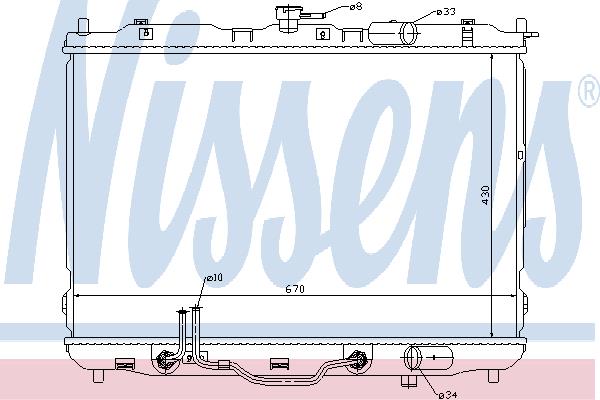 Nissens 66636 Radiator, engine cooling 66636: Buy near me in Poland at 2407.PL - Good price!