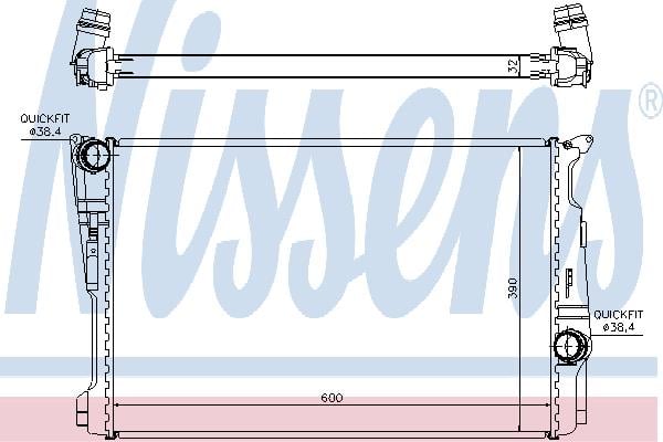 Nissens 60808 Radiator, engine cooling 60808: Buy near me in Poland at 2407.PL - Good price!
