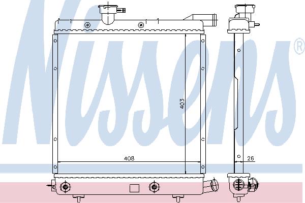 Nissens 60979 Chłodnica, układ chłodzenia silnika 60979: Dobra cena w Polsce na 2407.PL - Kup Teraz!