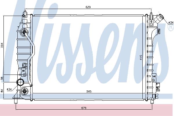 Nissens 61695 Radiator, engine cooling 61695: Buy near me at 2407.PL in Poland at an Affordable price!