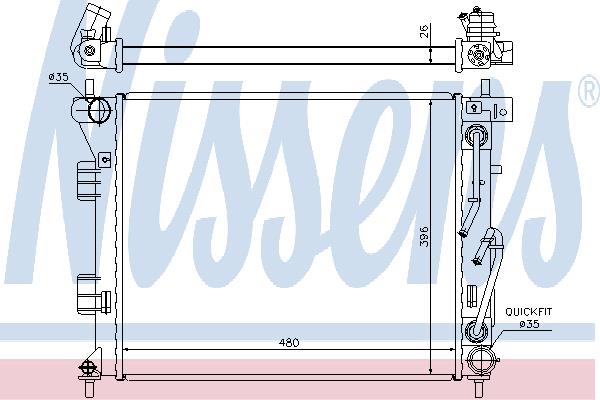 Nissens 67608 Radiator, engine cooling 67608: Buy near me in Poland at 2407.PL - Good price!