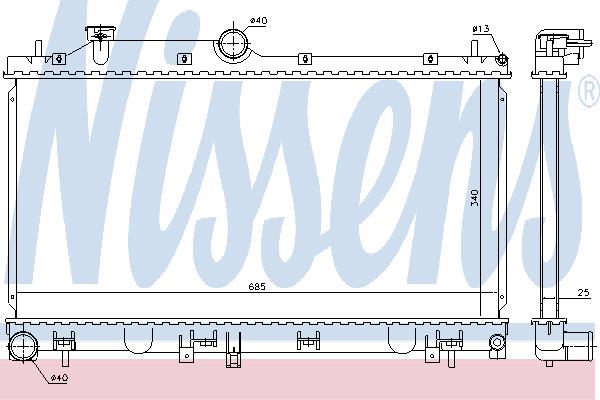 Nissens 67736 Radiator, engine cooling 67736: Buy near me in Poland at 2407.PL - Good price!