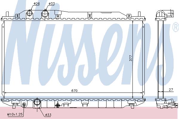 Nissens 68143 Радіатор охолодження двигуна 68143: Приваблива ціна - Купити у Польщі на 2407.PL!