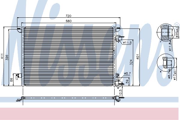 Nissens 94598 Cooler Module 94598: Buy near me in Poland at 2407.PL - Good price!