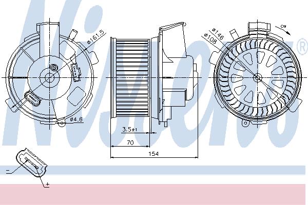 Nissens 87021 Fan assy - heater motor 87021: Buy near me in Poland at 2407.PL - Good price!