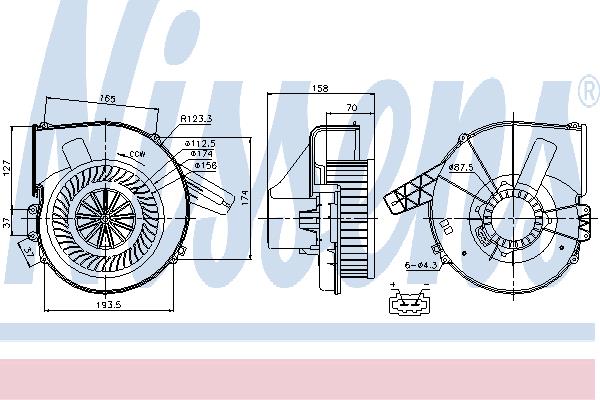 Nissens 87028 Fan assy - heater motor 87028: Buy near me in Poland at 2407.PL - Good price!