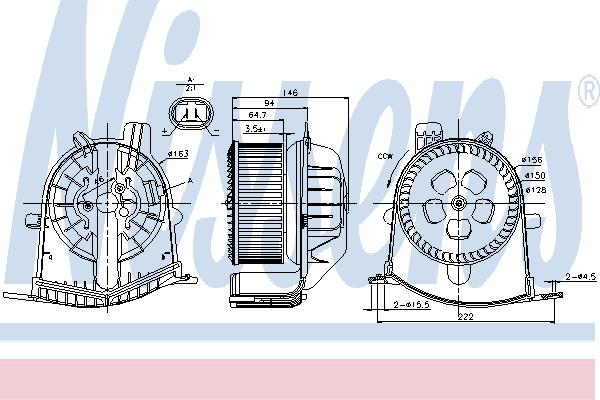 Nissens 87038 Fan assy - heater motor 87038: Buy near me at 2407.PL in Poland at an Affordable price!