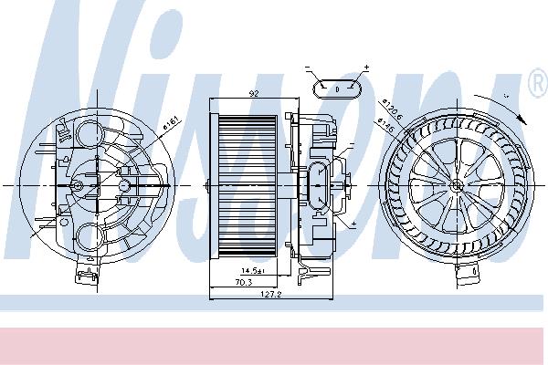 Nissens 87043 Fan assy - heater motor 87043: Buy near me in Poland at 2407.PL - Good price!