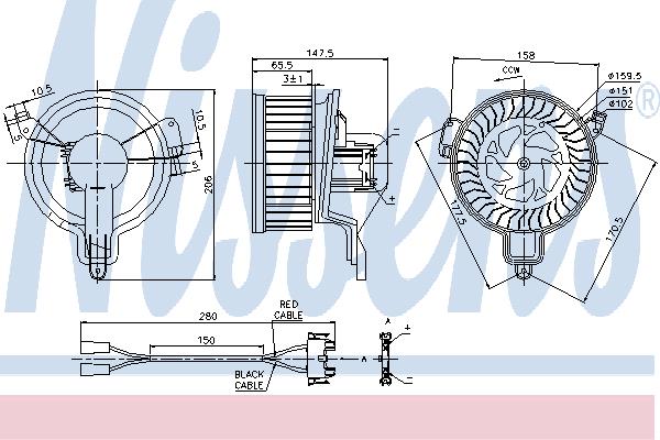 Nissens 87048 Fan assy - heater motor 87048: Buy near me at 2407.PL in Poland at an Affordable price!