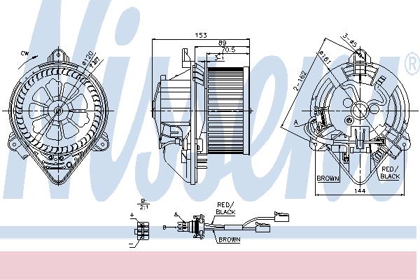Nissens 87053 Fan assy - heater motor 87053: Buy near me in Poland at 2407.PL - Good price!