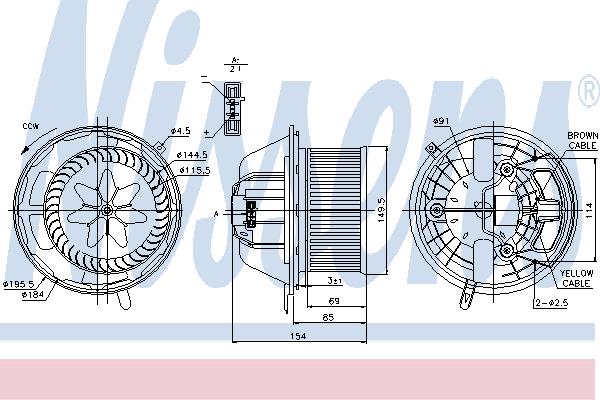Nissens 87062 Fan assy - heater motor 87062: Buy near me in Poland at 2407.PL - Good price!