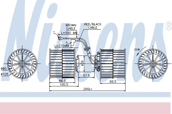 Nissens 87071 Fan assy - heater motor 87071: Buy near me in Poland at 2407.PL - Good price!