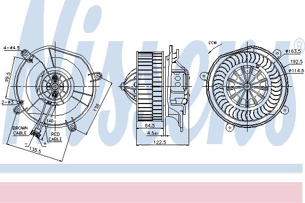 Nissens 87103 Fan assy - heater motor 87103: Buy near me in Poland at 2407.PL - Good price!