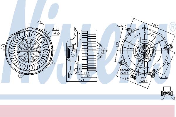 Nissens 87104 Fan assy - heater motor 87104: Buy near me in Poland at 2407.PL - Good price!