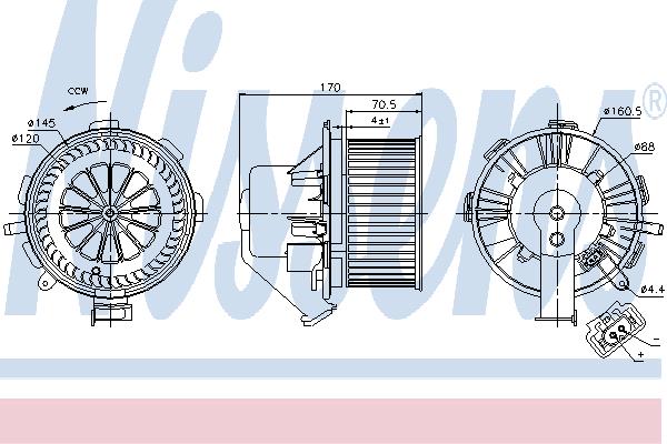Nissens 87105 Fan assy - heater motor 87105: Buy near me in Poland at 2407.PL - Good price!