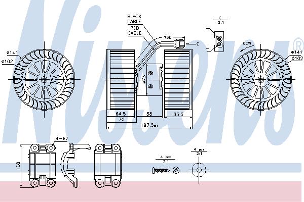 Nissens 87115 Fan assy - heater motor 87115: Buy near me in Poland at 2407.PL - Good price!