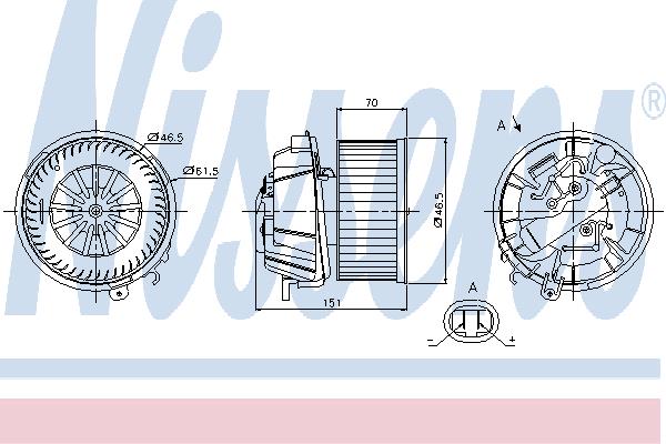 Nissens 87127 Fan assy - heater motor 87127: Buy near me in Poland at 2407.PL - Good price!