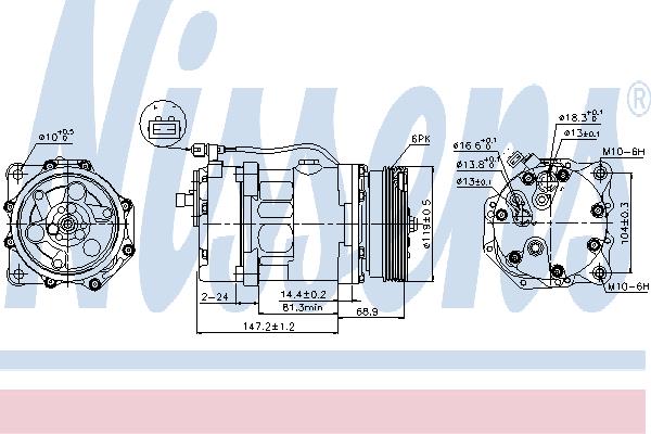 Nissens 89025 Compressor 89025: Buy near me at 2407.PL in Poland at an Affordable price!