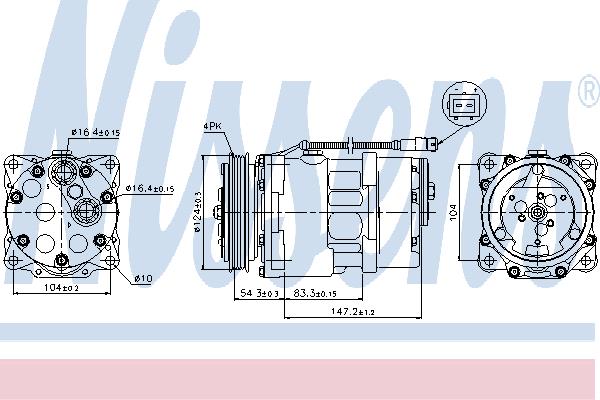 Nissens 89145 Compressor 89145: Buy near me in Poland at 2407.PL - Good price!