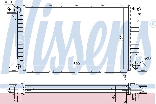 Nissens 62249A Радіатор охолодження двигуна 62249A: Приваблива ціна - Купити у Польщі на 2407.PL!