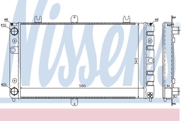 Nissens 623553 Radiator, engine cooling 623553: Buy near me in Poland at 2407.PL - Good price!